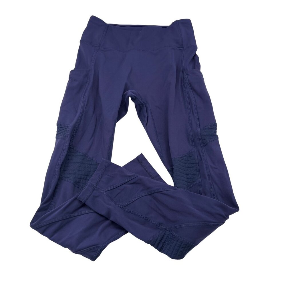 Fabletics Motion365 Womens‎ High-Waisted Purple Leggings Size Small Side Pockets